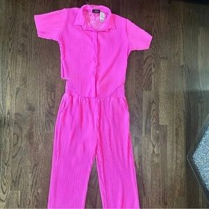 Bubble gum pants set